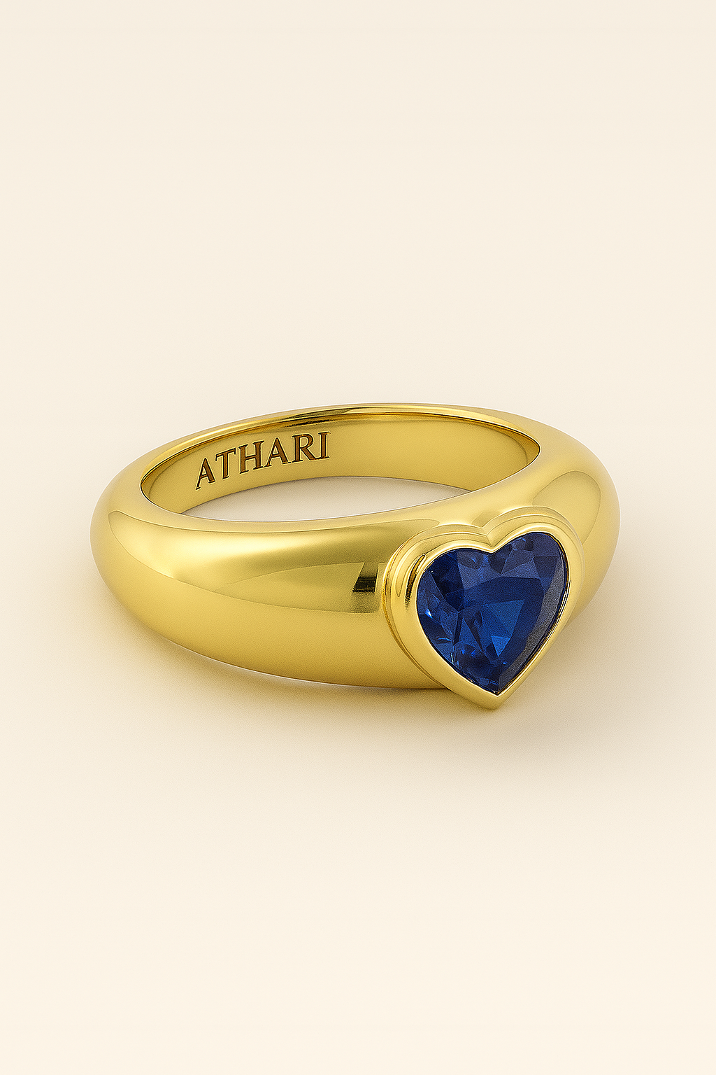 BIRTHSTONE HEART RING
